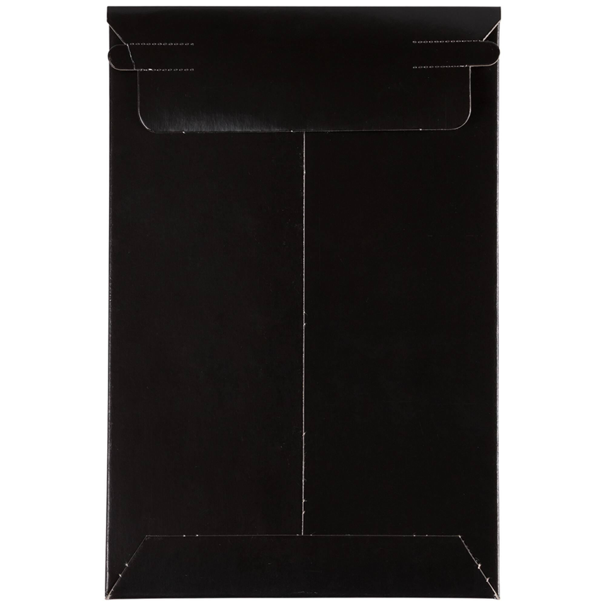 JAM Paper 6" x 9" Black Flat Photo Mailer Peel & Seal Closure Envelopes, 6ct.